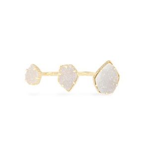 Kendra Scott Naomi double ring iridescent Drusy